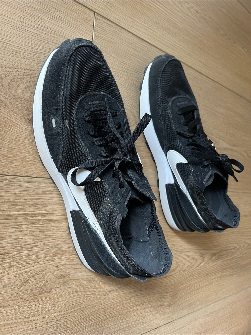Nike Women’s Black Lace-Up Running Sneakers - Picture 2 of 5